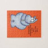 Gut gerundeter Hippo-Blue Hippopotamus Puzzle (Horizontal)
