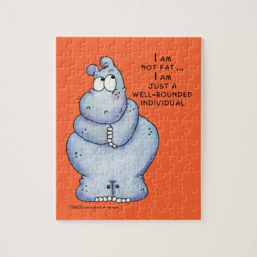Gut gerundeter Hippo-Blue Hippopotamus Puzzle (Vertikal)
