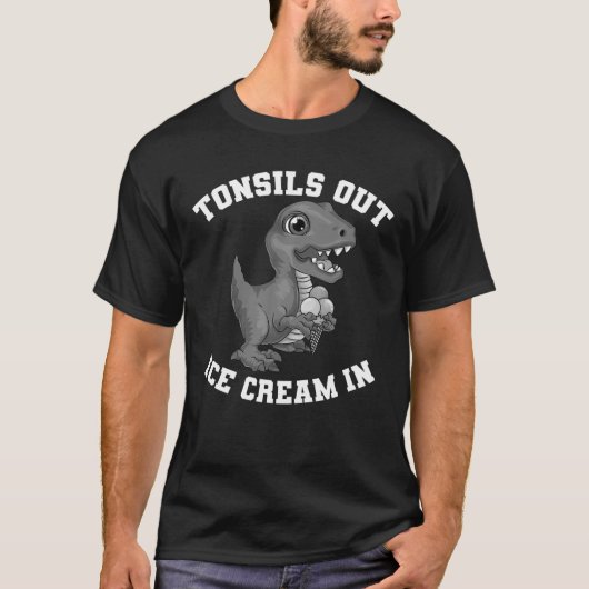 Gut Geschenke Kinder Tonsils Dinosaur Tonsillectom T-Shirt (Vorderseite)