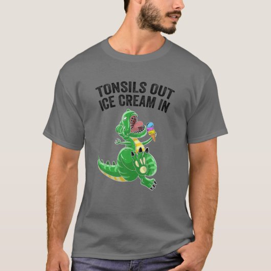 Gut Geschenke Kinder Tonsils Dinosaur Tonsillectom T-Shirt (Vorderseite)