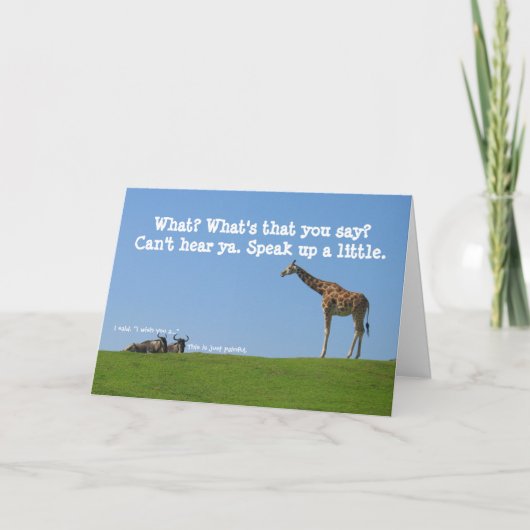 Gut gnus! Vatertag Karte (Vorderseite)