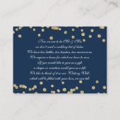 Gut Gold Imitate Glitzer Confetti Navy Blue Begleitkarte (Rückseite)
