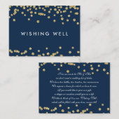 Gut Gold Imitate Glitzer Confetti Navy Blue Begleitkarte (Vorne/Hinten)