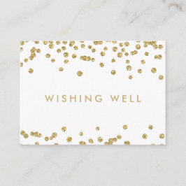 Gut Gold Imitate Glitzer Confetti White Begleitkarte