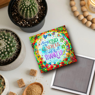 "Gut. Großzügig. Dankbar." Inspirivity Magnet