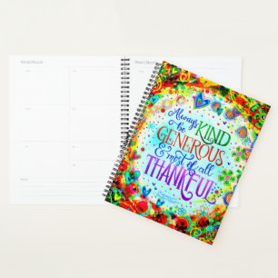 "Gut, großzügig, dankbar" Inspirivity Planner Planer