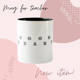 Gut Herz, Word Typografie Kaffee Tasse