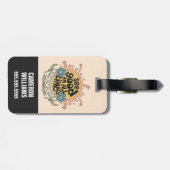 Gut in allen Dingen finden Hippie Graphic Gepäckanhänger (Rückseite horizontal)