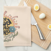 Gut in allen Dingen finden Hippie Graphic Geschirrtuch (Viertel Falte)