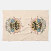 Gut in allen Dingen finden Hippie Graphic Geschirrtuch (Horizontal)