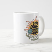 Gut in allen Dingen finden Hippie Graphic Jumbo-Tasse (Vorderseite Rechts)