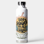Gut in allen Dingen finden Hippie Graphic Trinkflasche (links)