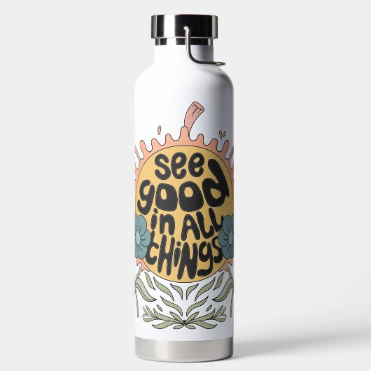 Gut in allen Dingen finden Hippie Graphic Trinkflasche (links)