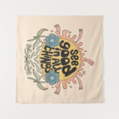 Gut in allen Dingen finden Hippie Graphic Wandteppich (Vorderseite (Horizontal))