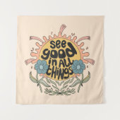 Gut in allen Dingen finden Hippie Graphic Wandteppich (Vorderseite)