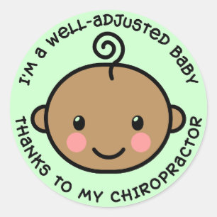 Gut-Justierte Baby-Chiropraktik-Aufkleber Runder Aufkleber