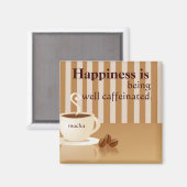 Gut koffeiniertes Magnet für Kaffeeliebhaber (Vorderseite/Rückseite)