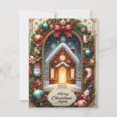 Gut konzipierte Weihnachtskarte Feiertagskarte (Rückseite)