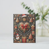 Gut konzipierte Weihnachtskarte Feiertagskarte (Stehend Vorderseite)