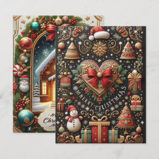 Gut konzipierte Weihnachtskarte Feiertagskarte