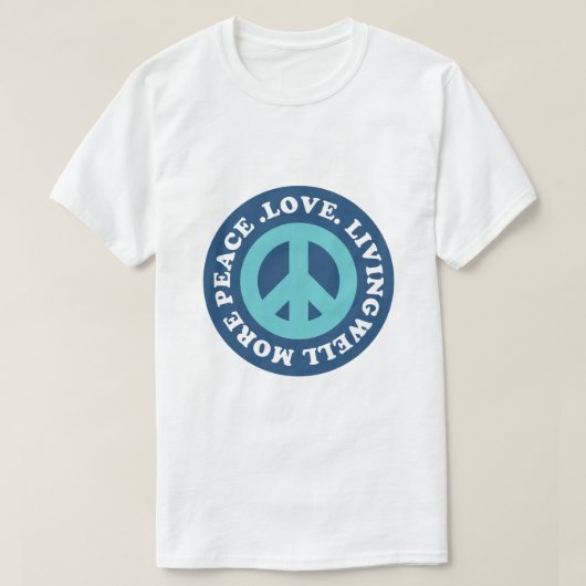 Gut leben – Friedens-Typografie-Design T-Shirt (Design vorne)