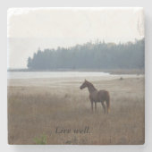 "Gut" leben Morgan-Pferd Steinuntersetzer (Vorderseite)