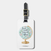 Gut leben, oft reisen gepäckanhänger (Vorderseite vertikal)