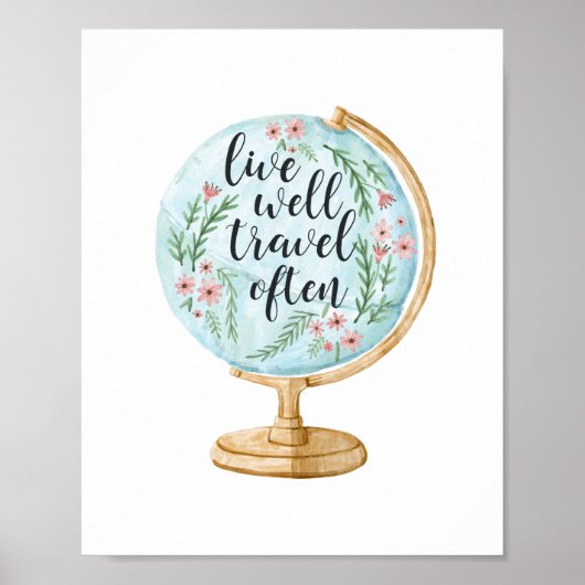 Gut leben, oft reisen poster (Vorne)