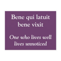 Gut leben - Ovid Zitat Postkarte