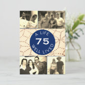 Gut lebendes Foto Überraschung Geburtstag Einladun Einladung (Stehend Vorderseite)