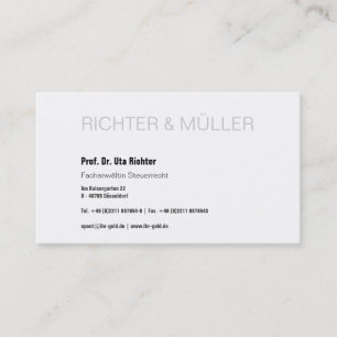 Gut lesbare, berufliche Visitenkarten Visitenkarte