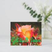 Gut machen bald Rainbow Sorbet Rose #1 Postkarte (Stehend Vorderseite)