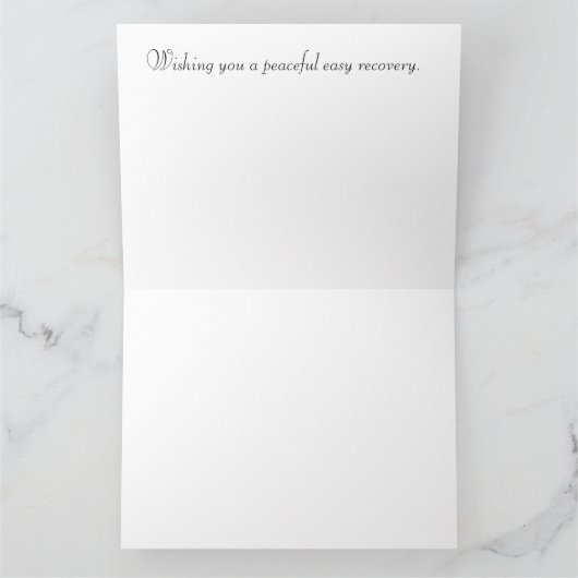 Gut machen, eine friedliche, einfache Erholung wün Karte (Innenseite)