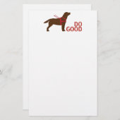 Gut machen - Service-Hund - Schokolade Labrador Briefpapier (Vorne/Hinten)