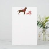 Gut machen - Service-Hund - Schokolade Labrador Briefpapier (Stehend Vorderseite)
