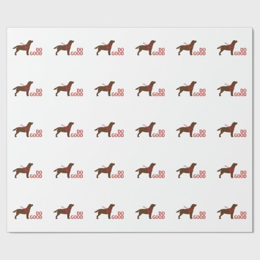 Gut machen - Service-Hund - Schokolade Labrador Geschenkpapier (Flach)