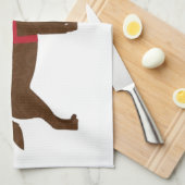 Gut machen - Service-Hund - Schokolade Labrador Küchentuch (Viertel Falte)