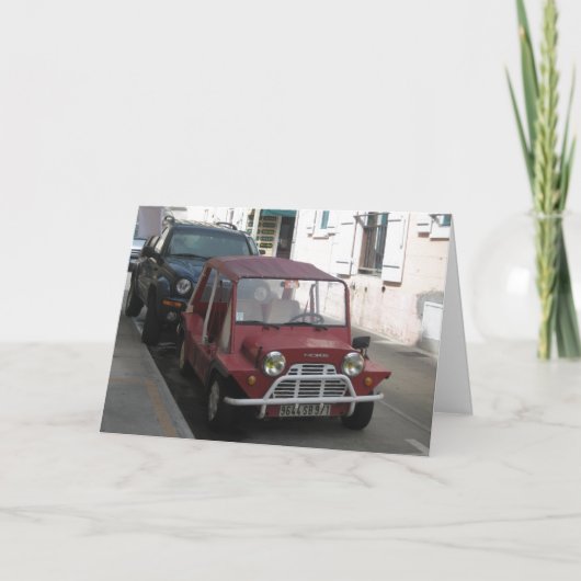 Gut machen - Vintages Notruffahrzeug Karte (Vorderseite)