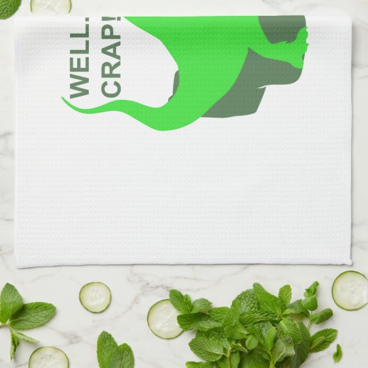 gut... Mist! - Hintergrundfarbe Geschirrtuch (Gefaltet)