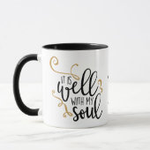 Gut mit meinem Soul Christliches Zitat ermutigend Tasse (Links)