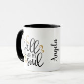 Gut mit meinem Soul Christliches Zitat ermutigend Tasse (Vorderseite Links)