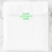 Gut ohne Gott, grün Runder Aufkleber (Tasche)