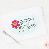 Gut ohne Gott (mit glücklicher Blume) Stickers (Umschlag)