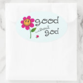Gut ohne Gott (mit glücklicher Blume) Stickers (Tasche)