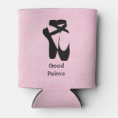 Gut Pointe. Black Ballet Shoes En Pointe Dosenkühler (Vorderseite)