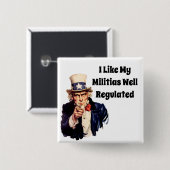 Gut regulierte Miliz Button (Vorne & Hinten)