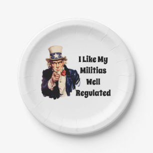 Gut regulierte Miliz Pappteller