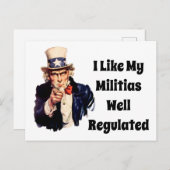 Gut regulierte Miliz Postkarte (Vorne/Hinten)
