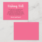 Gut rosa Hochzeitsbeilage Begleitkarte (Vorne/Hinten)