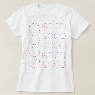 GUT rosa und lavender Chic gepunktete Typografie T-Shirt